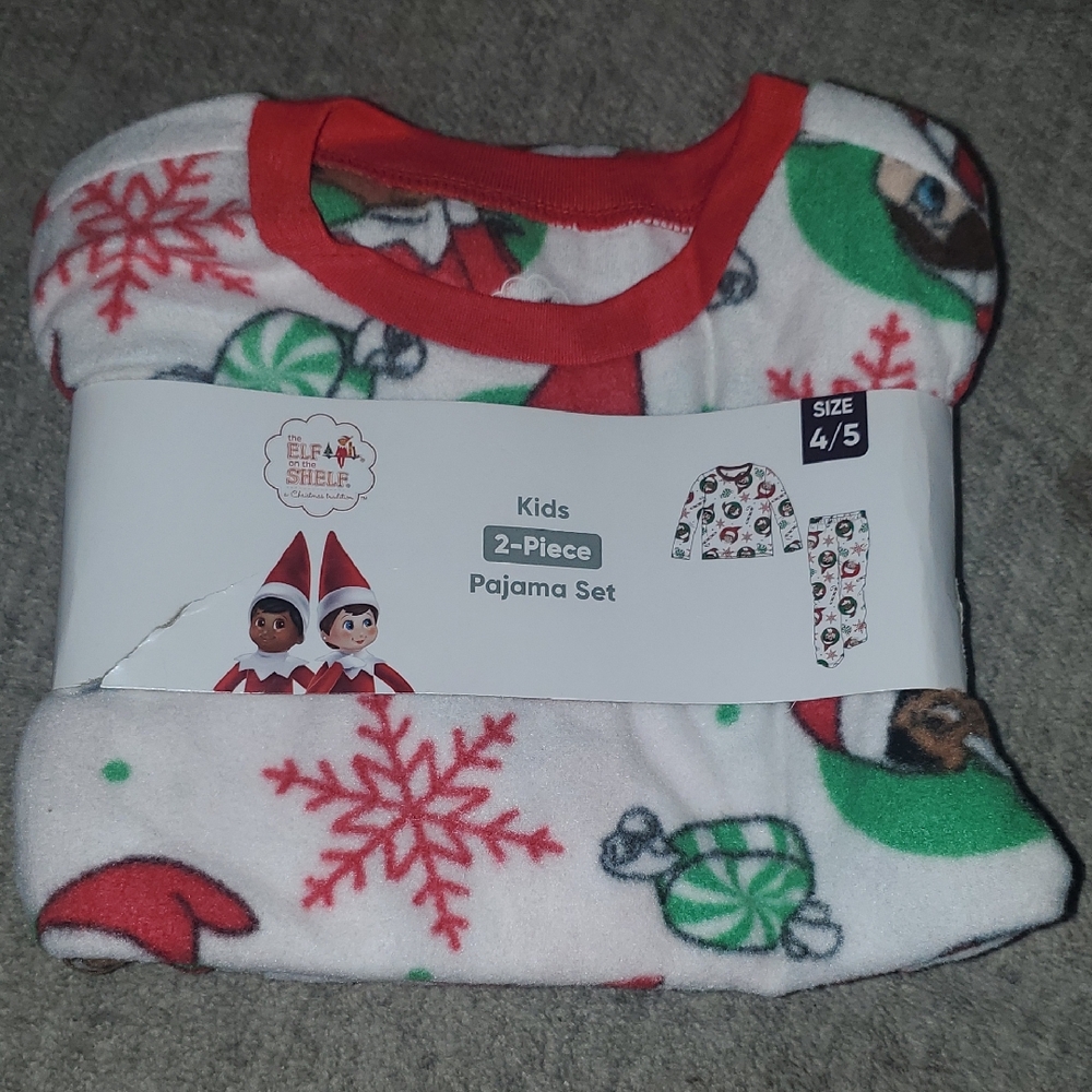 Kids Elf on the Shelf Pajama Set Size 4/5